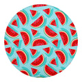 Blue Watermelon Pieces Pattern Print Round Blanket