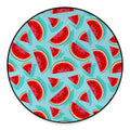 Blue Watermelon Pieces Pattern Print Round Floor Mat