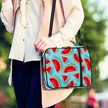 Blue Watermelon Pieces Pattern Print Shoulder Strap Bible Bag