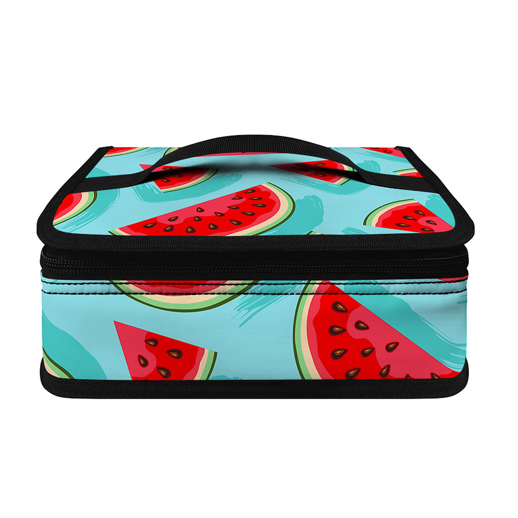 Blue Watermelon Pieces Pattern Print Small Lunch Bag