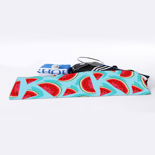 Blue Watermelon Pieces Pattern Print Sports Towel