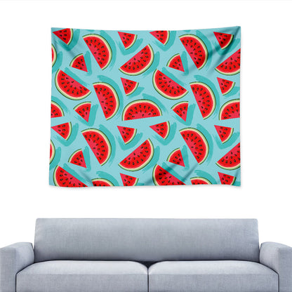 Blue Watermelon Pieces Pattern Print Tapestry