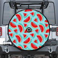 Blue Watermelon Pieces Pattern Print Tire Cover With Camera Hole