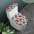 Blue Watermelon Pieces Pattern Print Toilet Lid And Tank Cover Set