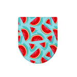 Blue Watermelon Pieces Pattern Print Toilet Lid Cover