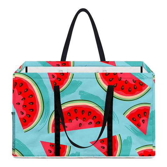 Blue Watermelon Pieces Pattern Print Utility Tote Bag
