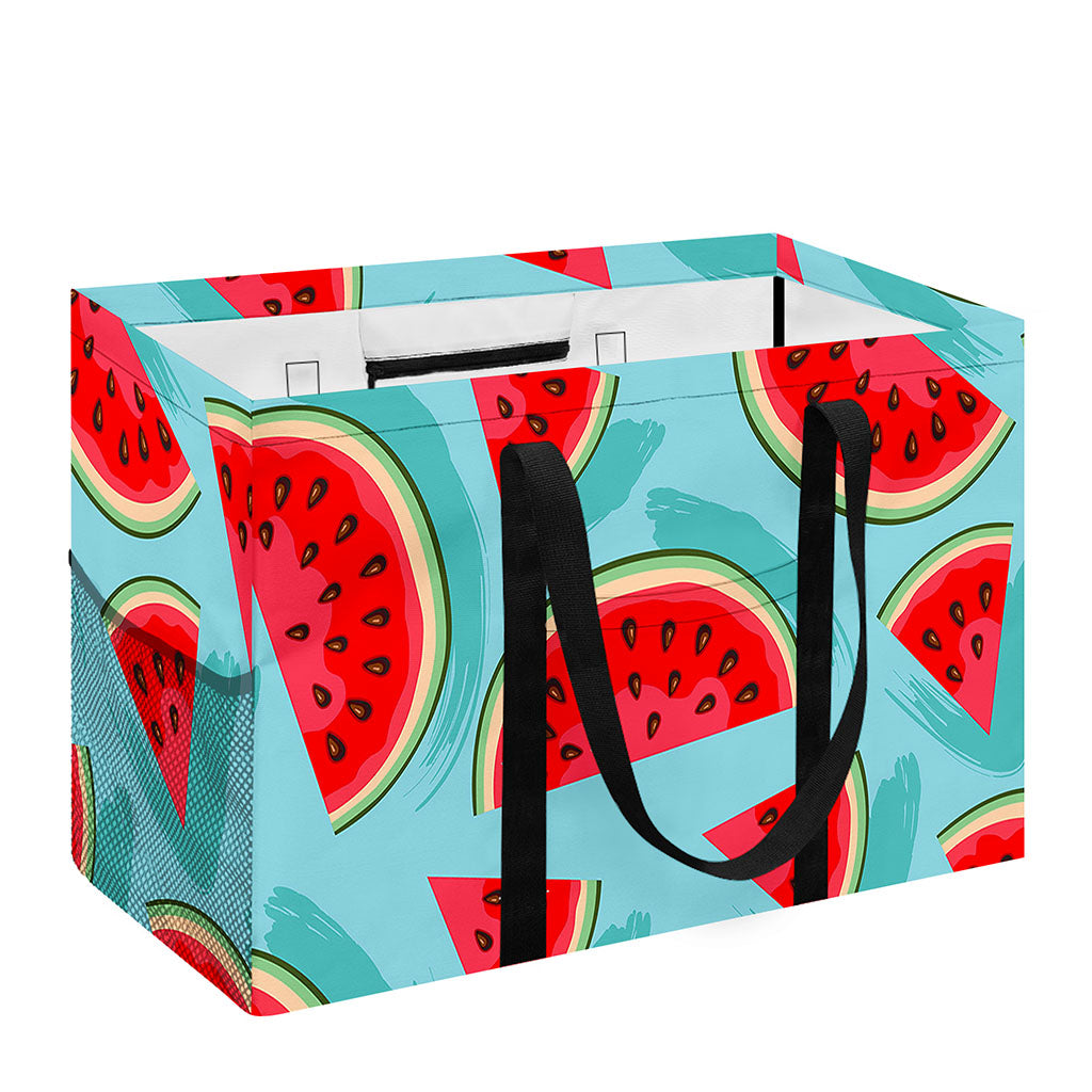 Blue Watermelon Pieces Pattern Print Utility Tote Bag