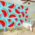 Blue Watermelon Pieces Pattern Print Wall Sticker