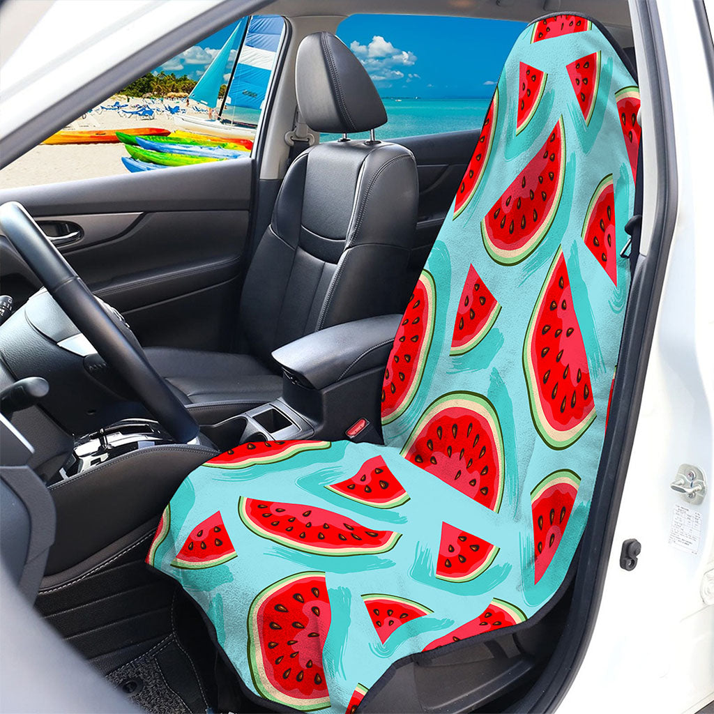 Blue Watermelon Pieces Pattern Print Waterproof Car Seat Cover