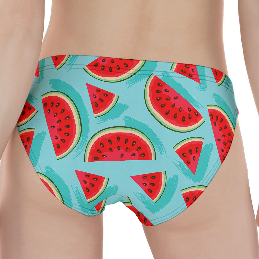 Blue Watermelon Pieces Pattern Print Women's Panties