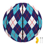 Blue White And Red Argyle Pattern Print Basketball