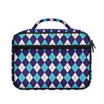 Blue White And Red Argyle Pattern Print Briefcase Bible Bag