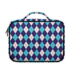 Blue White And Red Argyle Pattern Print Briefcase Bible Bag