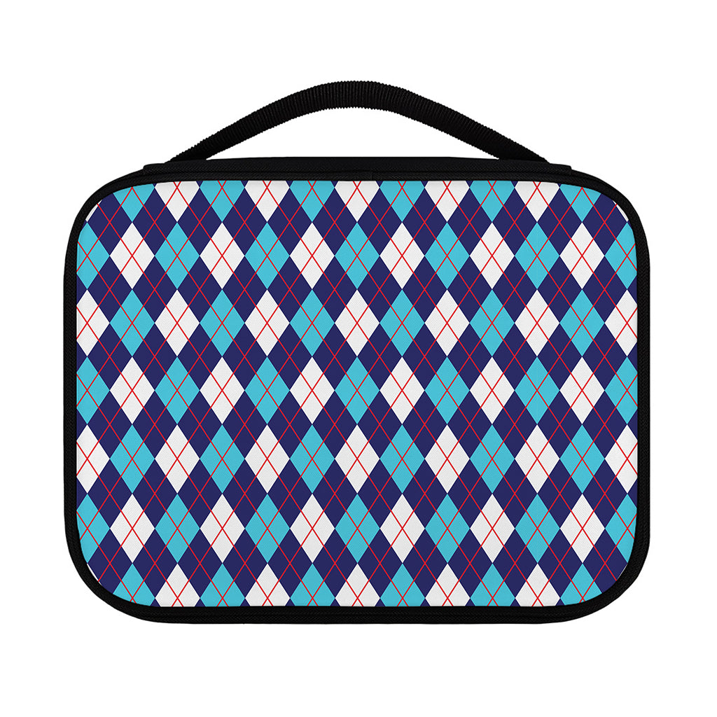 Blue White And Red Argyle Pattern Print Classic Bible Case