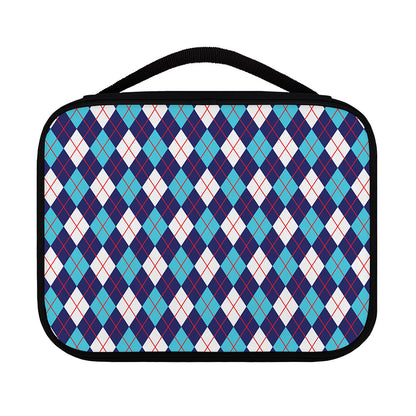 Blue White And Red Argyle Pattern Print Classic Bible Case