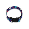Blue White And Red Argyle Pattern Print Dog Collar