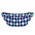 Blue White And Red Argyle Pattern Print Fanny Pack
