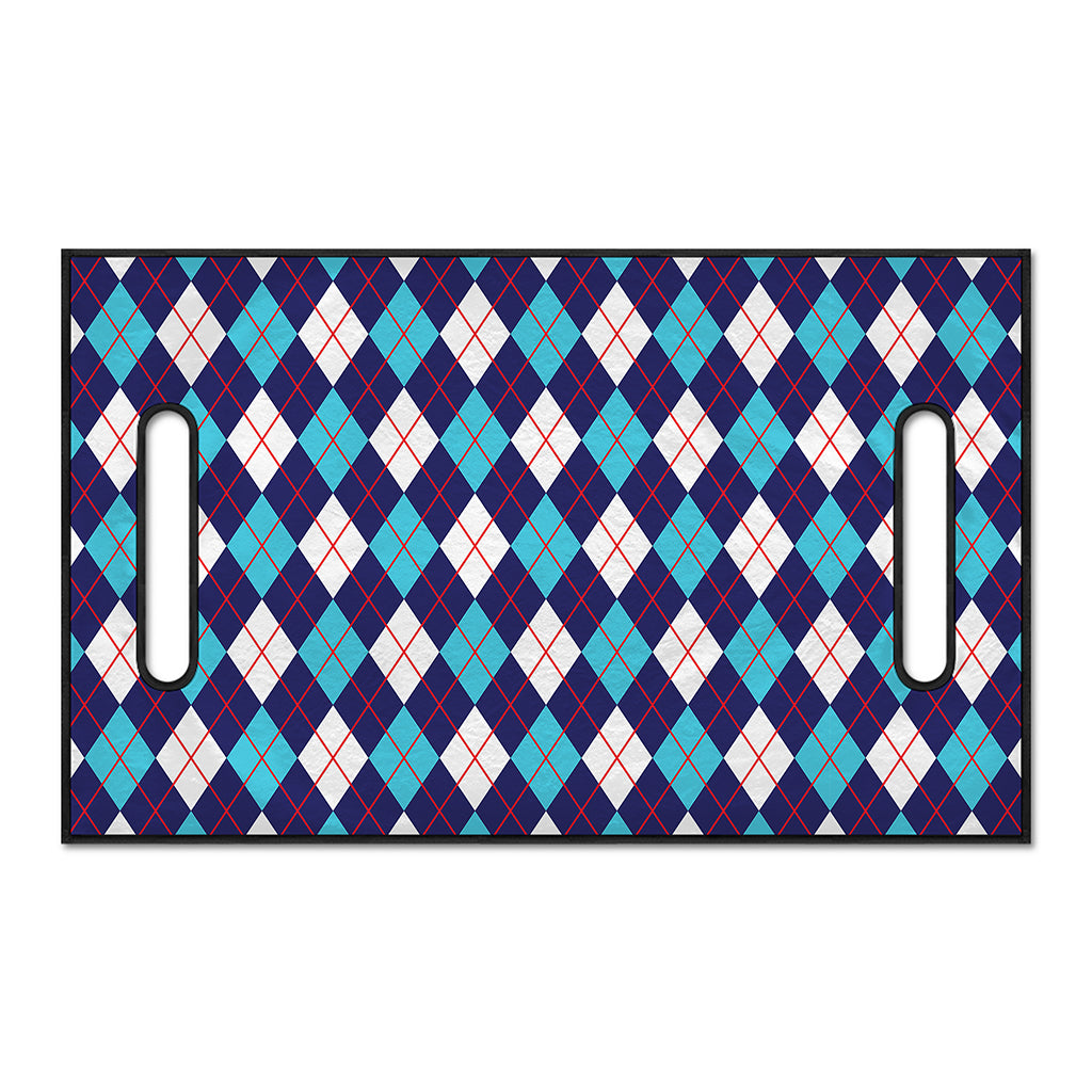 Blue White And Red Argyle Pattern Print Golf Cart Seat Cover