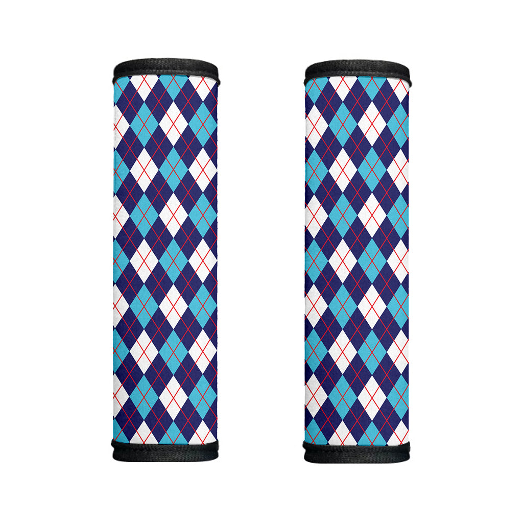 Blue White And Red Argyle Pattern Print Handle Covers