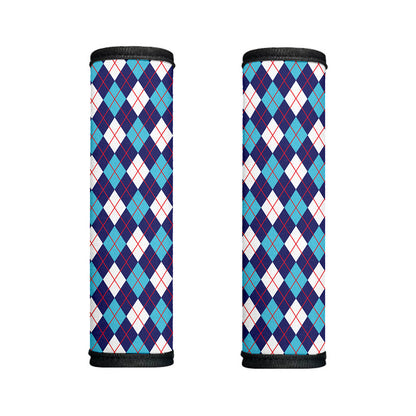 Blue White And Red Argyle Pattern Print Handle Covers