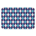 Blue White And Red Argyle Pattern Print Indoor Door Mat