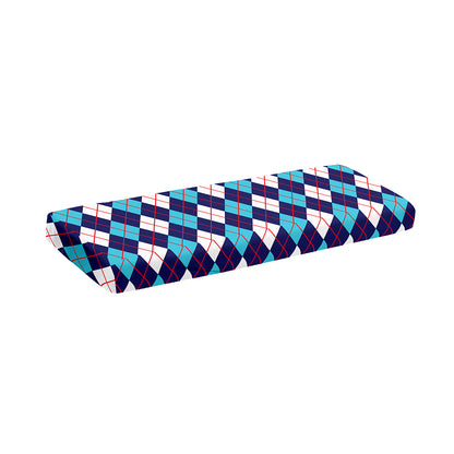 Blue White And Red Argyle Pattern Print Piano Keyboard Cover