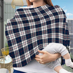 Blue White And Red Tartan Pattern Print Baby Seat Cover