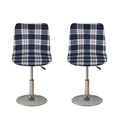 Blue White And Red Tartan Pattern Print Bar Stool Covers