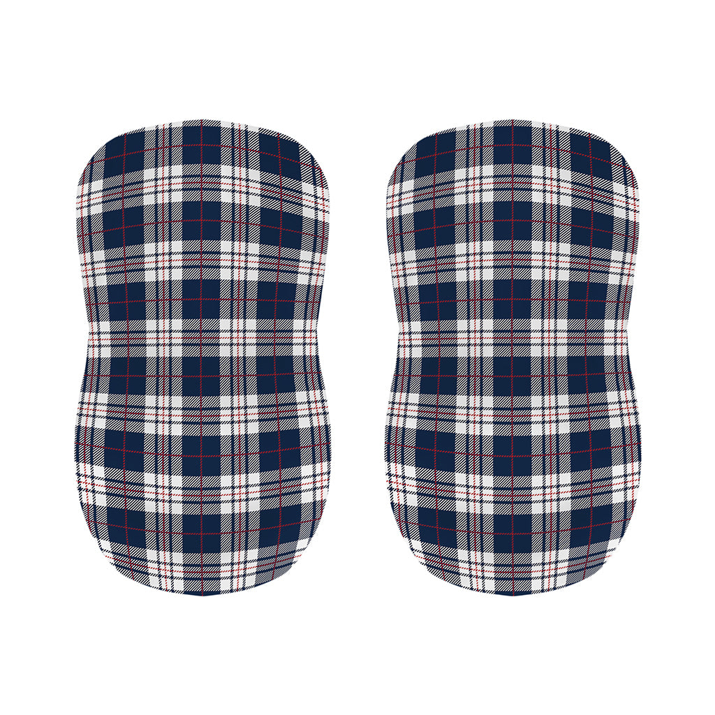 Blue White And Red Tartan Pattern Print Bar Stool Covers