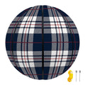 Blue White And Red Tartan Pattern Print Basketball