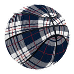 Blue White And Red Tartan Pattern Print Basketball