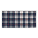 Blue White And Red Tartan Pattern Print Beach Towel