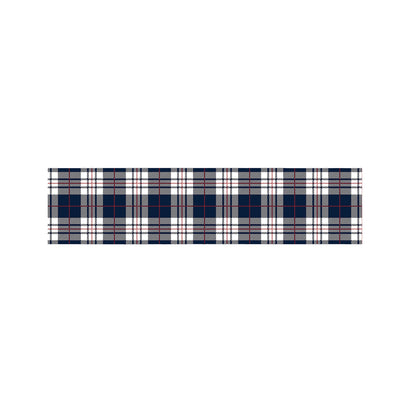 Blue White And Red Tartan Pattern Print Bed Runner