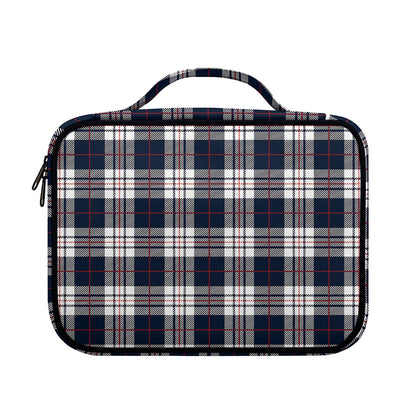 Blue White And Red Tartan Pattern Print Briefcase Bible Bag