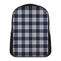 Blue White And Red Tartan Pattern Print Casual Backpack