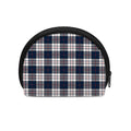 Blue White And Red Tartan Pattern Print Coin Purse