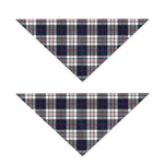 Blue White And Red Tartan Pattern Print Dog Bandana