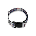 Blue White And Red Tartan Pattern Print Dog Collar