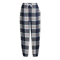 Blue White And Red Tartan Pattern Print Fleece Lined Knit Pants