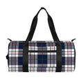 Blue White And Red Tartan Pattern Print Gym Bag