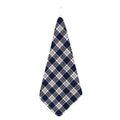 Blue White And Red Tartan Pattern Print Hand Towel