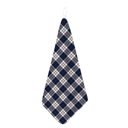 Blue White And Red Tartan Pattern Print Hand Towel