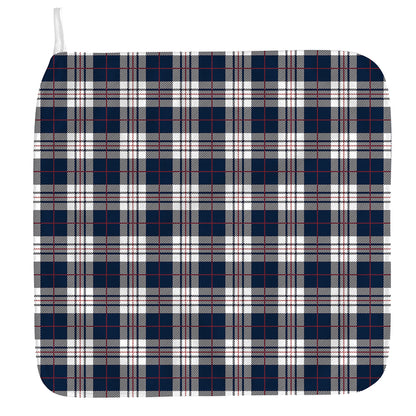 Blue White And Red Tartan Pattern Print Hand Towel