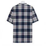 Blue White And Red Tartan Pattern Print Hawaiian Shirt