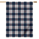Blue White And Red Tartan Pattern Print House Flag
