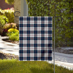 Blue White And Red Tartan Pattern Print House Flag