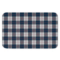 Blue White And Red Tartan Pattern Print Indoor Door Mat