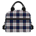 Blue White And Red Tartan Pattern Print Insulated Lunch Bag