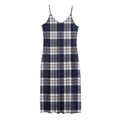 Blue White And Red Tartan Pattern Print Jersey Midi Cami Dress