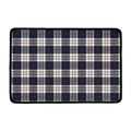 Blue White And Red Tartan Pattern Print Kitchen Mat